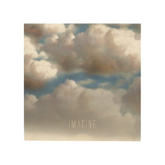 Imagine 8"x 8" wood wall art