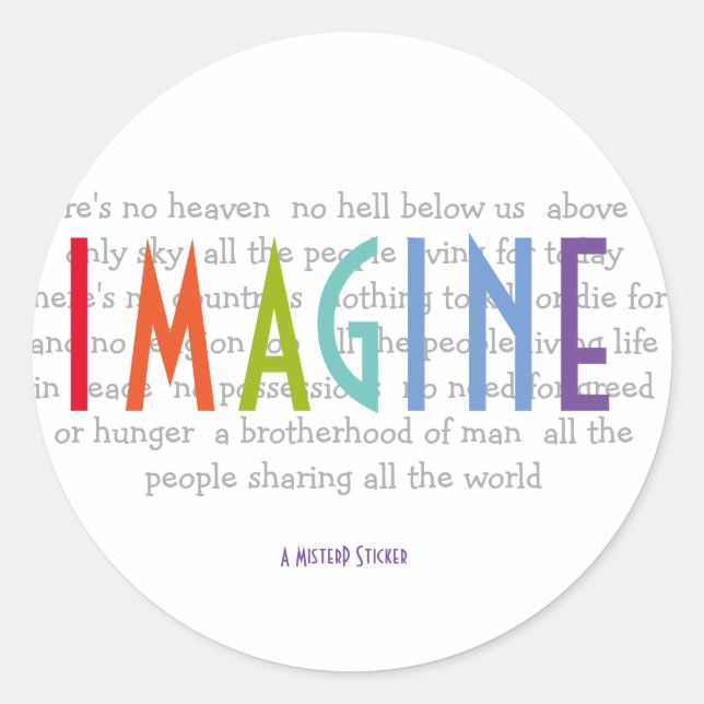 IMAGINE - A MisterP Sticker (Front)