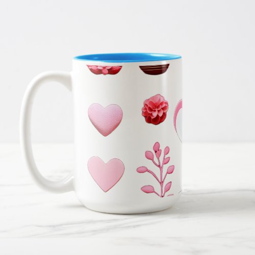 Imagine a stunner wonderland pink  Two_Tone coffee mug