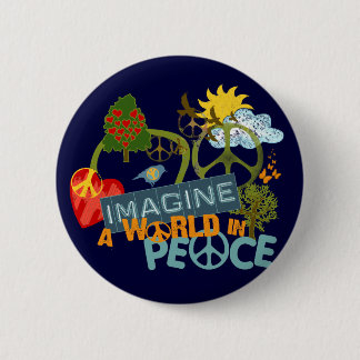 Imagine a World in Peace Pinback Button