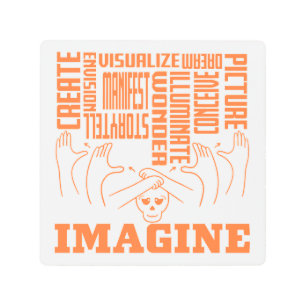 Imagine - ASL Design Metal Print