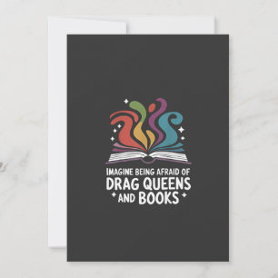 Imagine Being Afraid of Drag Queens and Books LGBT Holiday Card