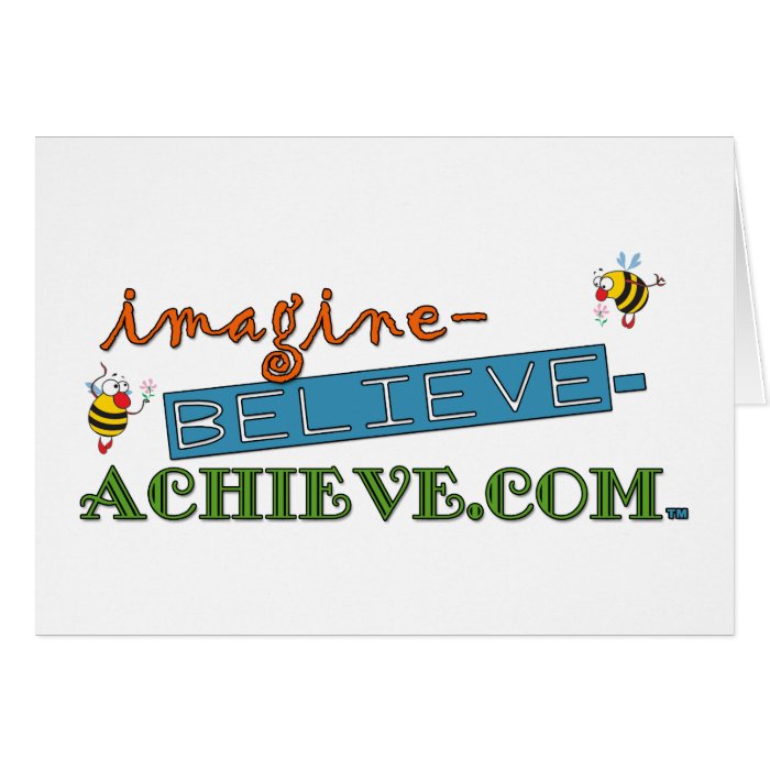 imagine believe achieve greeting card