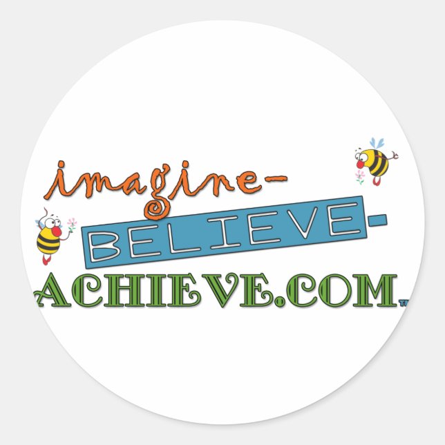 imagine-believe-achieve.com sticker (Front)