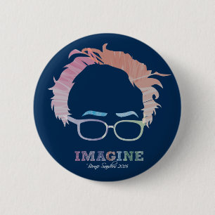Imagine Bernie Sanders 2016 - watercolors Button