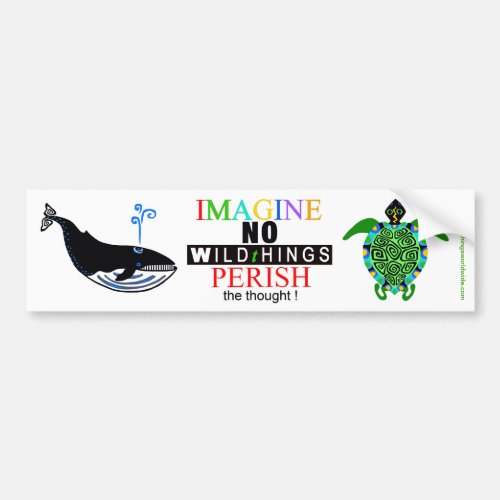 IMAGINE _Conservation_ Endangered animals _ Bumper Sticker