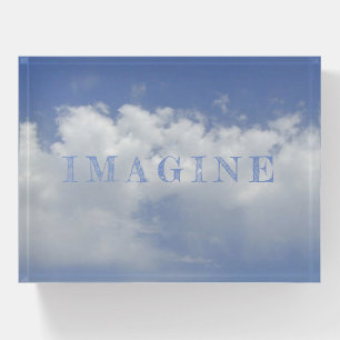 Imagine Customizable Paperweight (Light)