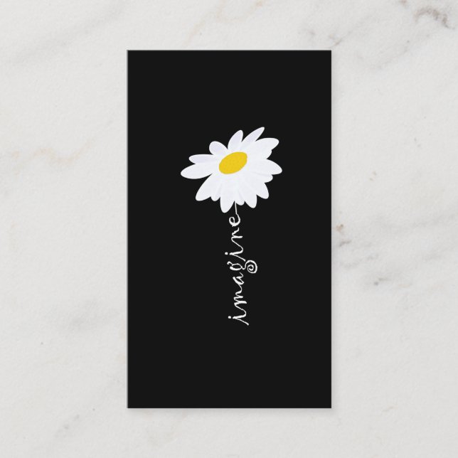 Imagine Daisy Flower Business Card (Front)