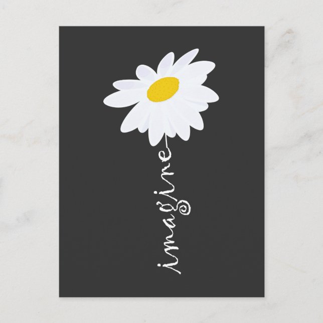Imagine Daisy Flower Postcard (Front)