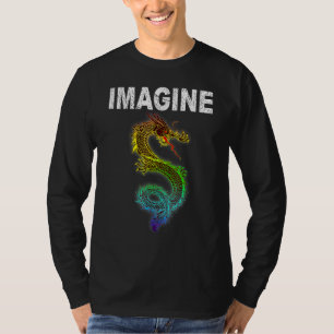 Imagine Fantasy Dragon Retro Tribal T-Shirt