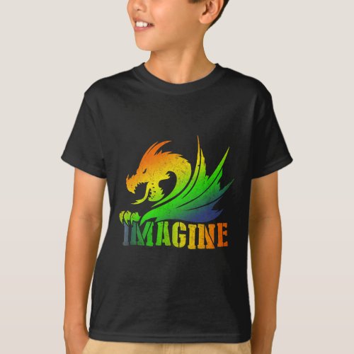 IMAGINE Fantasy Dragon Style Great For Gifts T_Shirt
