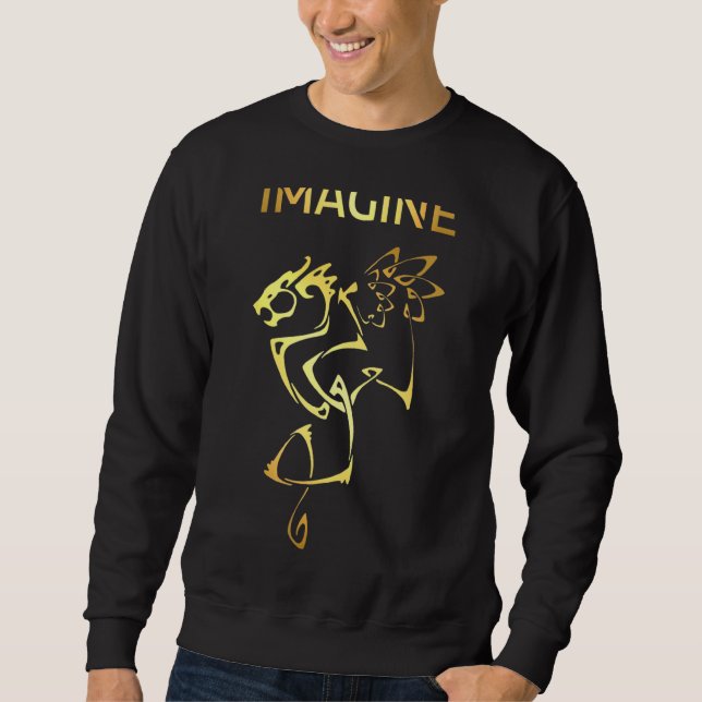 Imagine Fantasy Dragon Tattoo Style Sweatshirt (Front)