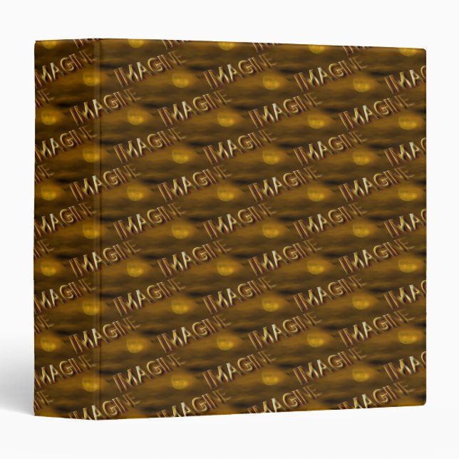 Imagine Fantasy Moon Inspirational  3 Ring Binder (Front/Spine)