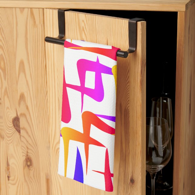 Imagine geometric shapes kitchen towel (Thirds Fold)