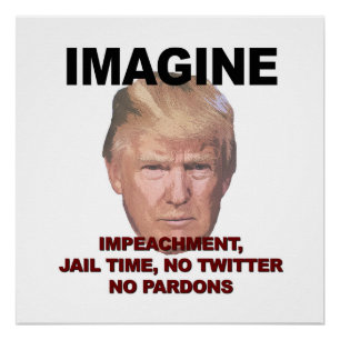 Imagine Impeachment, Jail, No Twitter, No Pardons Poster