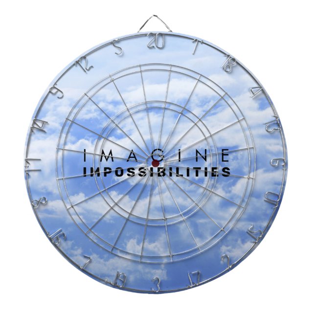 Imagine Impossibilities Blue Cloudscape Dart Board (Front)