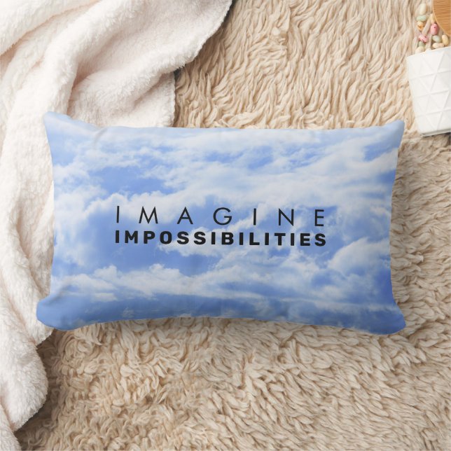 Imagine Impossibilities Blue Cloudscape Lumbar Pillow (Blanket)