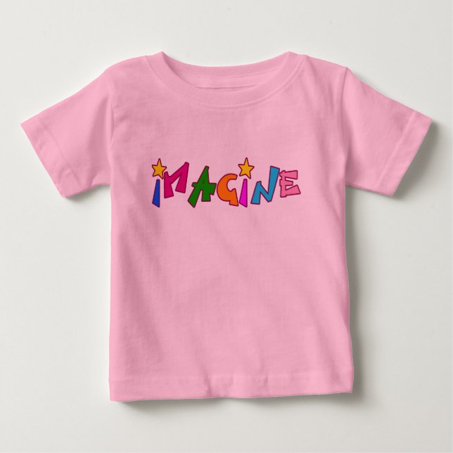 Imagine in Colorful Lettering Baby T-Shirt (Front)