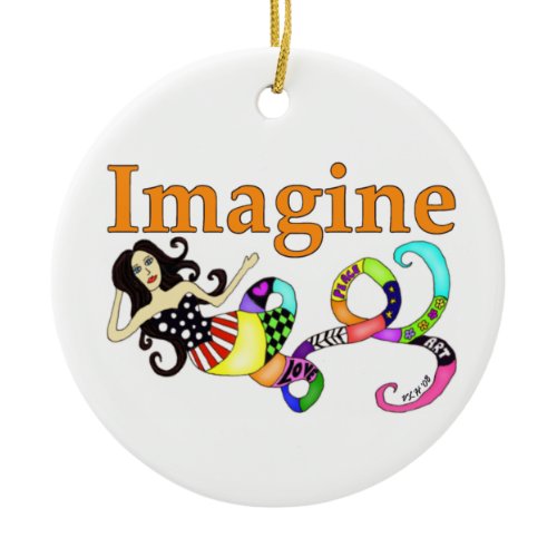 Imagine Mermaid Ceramic Ornament
