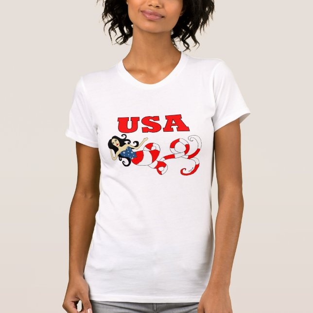 Imagine Mermaid USA T-Shirt (Front)