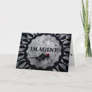 Imagine Monument with Red Rose Mother's Day Card