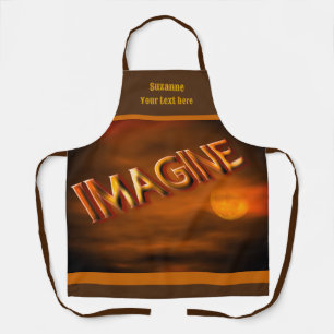 Imagine Moon Sky Inspirational Personalized Apron