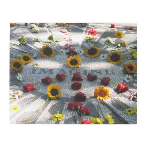 IMAGINE mosaic Strawberry Fields NY _  Metal Print