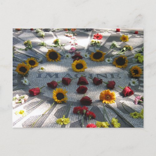 Imagine Mosaic Strawberry Fields NY _  postcard