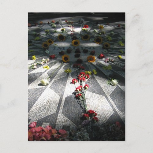 Imagine Mosaic Strawberry Fields NY _ postcard