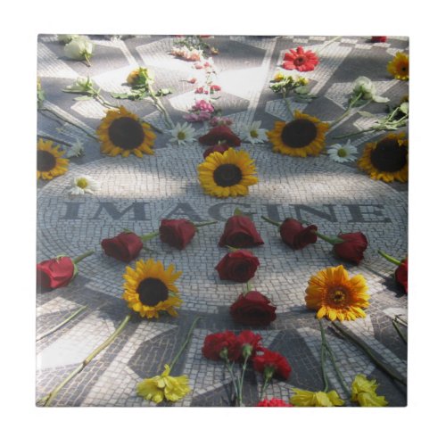 IMAGINE mosaic Strawberry Fields NY _ tile