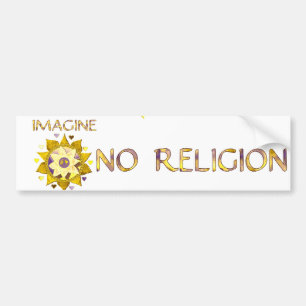 Imagine No Religion Bumper Sticker
