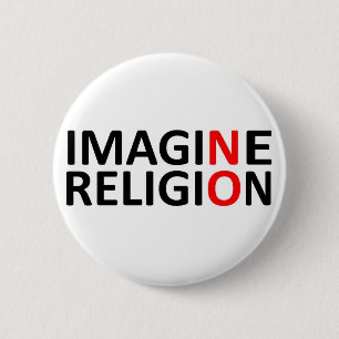 Imagine No Religion Pinback Button