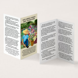 Imagine our lives as a garden created by God,