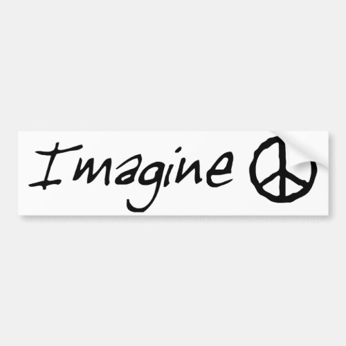 Imagine Peace Bumber Sticker