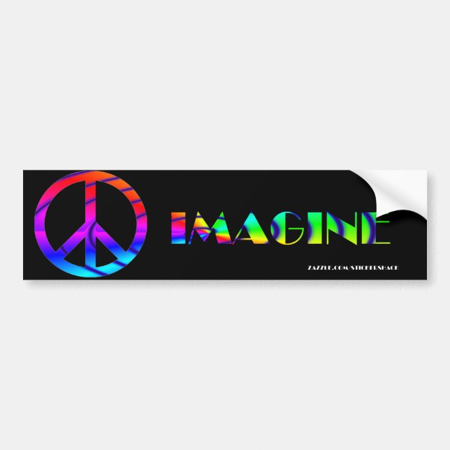 IMAGINE PEACE BUMPER STICKER (Front)