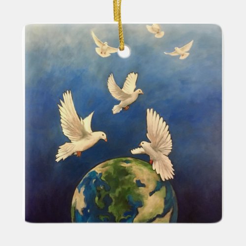 Imagine Peace Ceramic Ornament