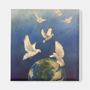 Imagine Peace On Earth Magnet