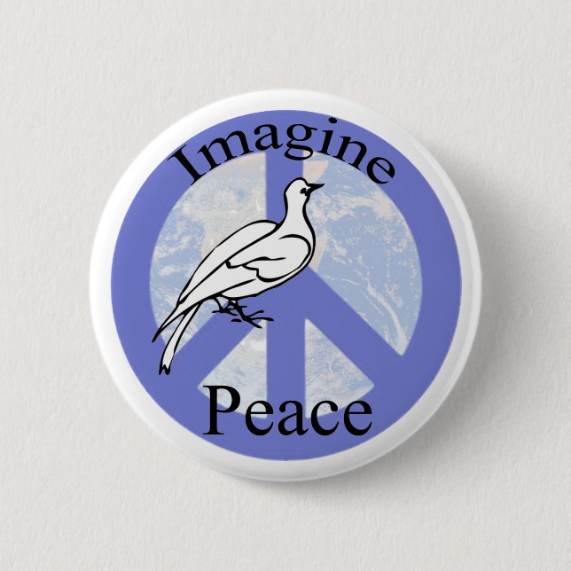 Imagine Peace Pinback Button (Front)