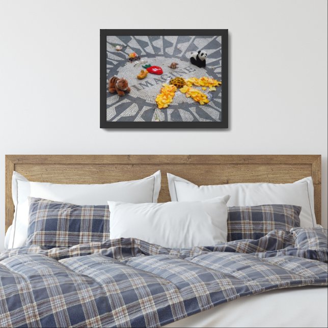 Imagine Peace Strawberry Fields Central Park Photo Framed Art (Bedroom)