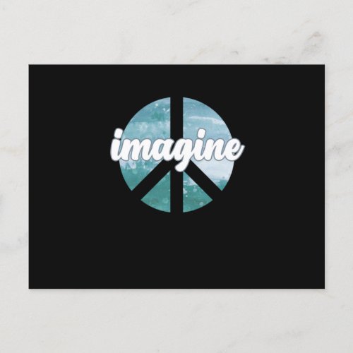 Imagine Peace Support Earth World Peace Day Lover Invitation Postcard