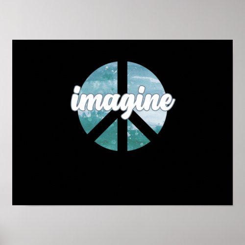 Imagine Peace Support Earth World Peace Day Lover Poster