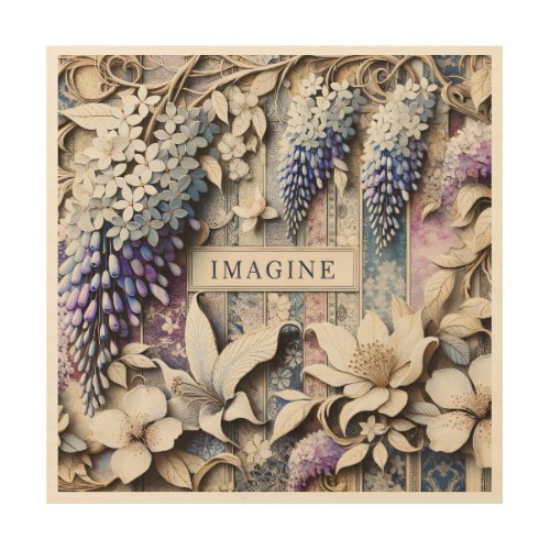 Imagine Petrea Vines Collage Wood Wall Art