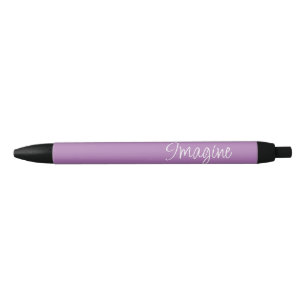 "Imagine" Phrase Lavender Purple Background Pen