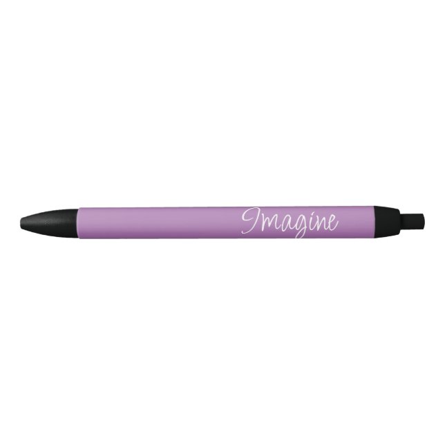 "Imagine" Phrase Lavender Purple Background Pen (Front)