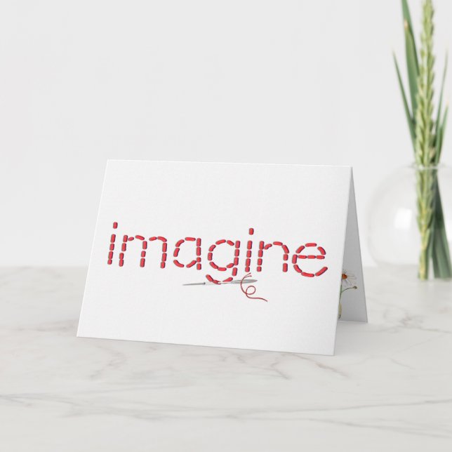 Imagine red stitch inspiration card (Front)