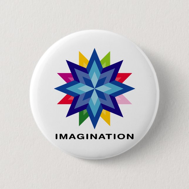 Imagine Star Pinback Button (Front)
