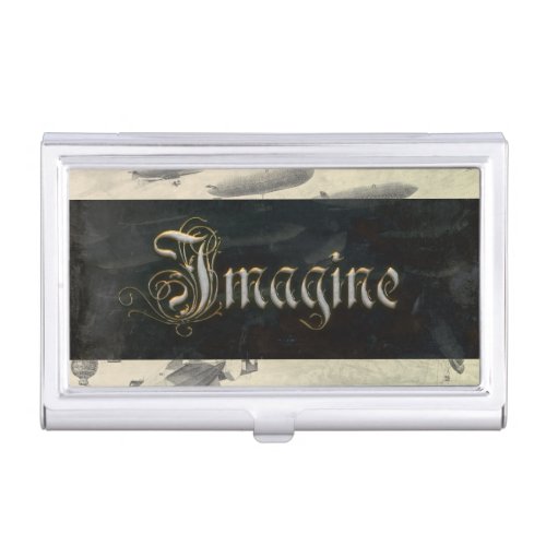 Imagine Steampunk Neo_Victorian Airship Business Card Case