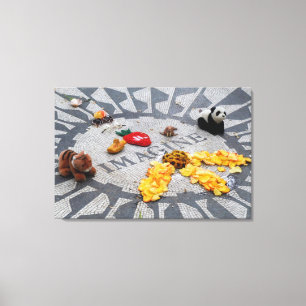 Imagine Strawberry Fields Central Park NYC plaque Canvas Print