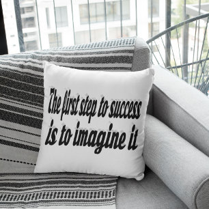 Imagine Success Motivational Quote Throw Pillow