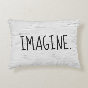 IMAGINE Text On Birch Tree Accent Pillow